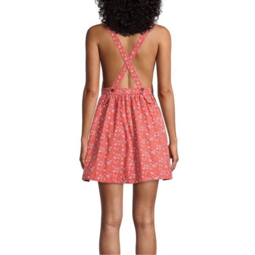 NWT $128 Free People  Petunia Mini Fit-&-Flare Dress Poppy Combo Size Medium - Picture 3 of 12
